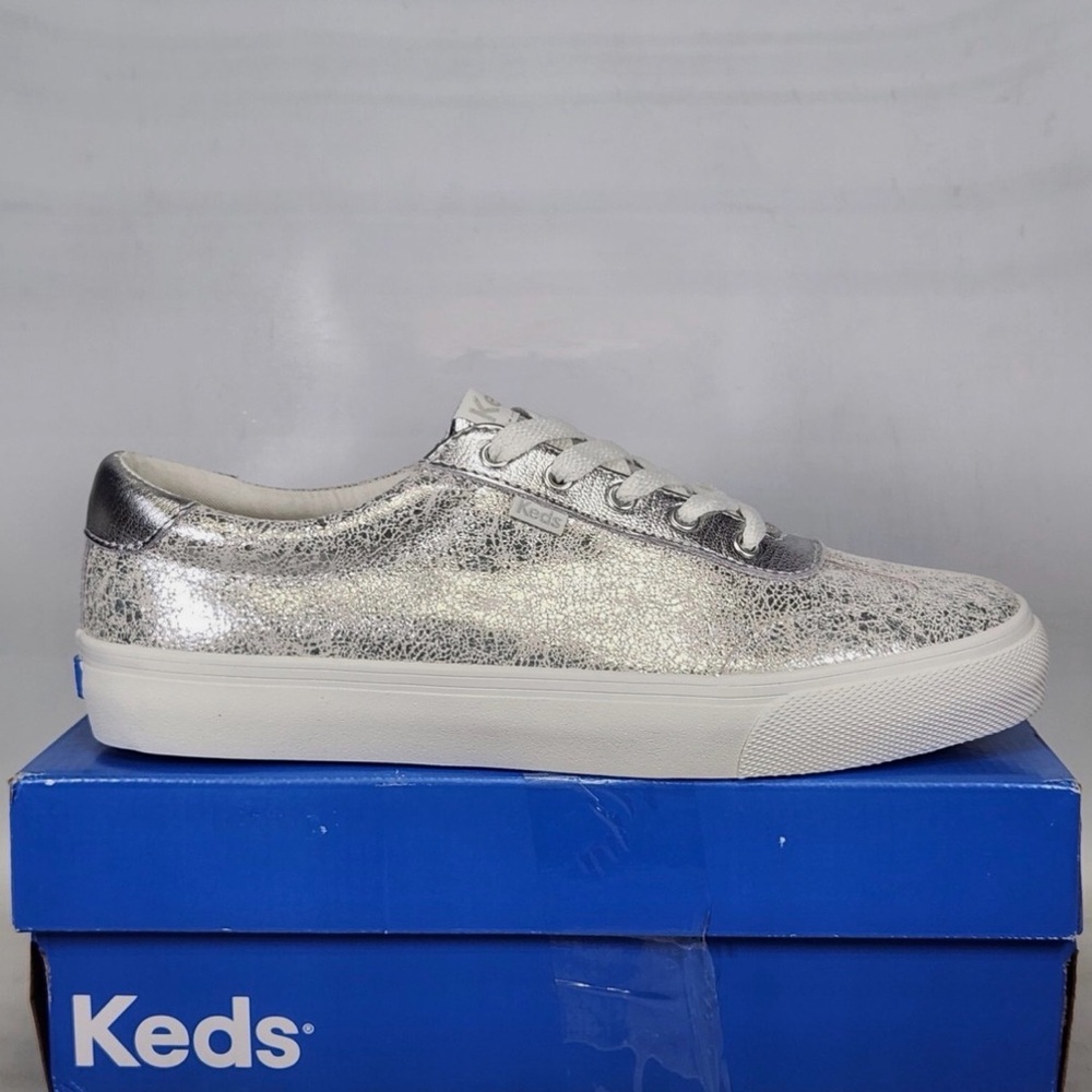 Keds Jump Kick Toe Silver Metallic Sneakers - Picture 4 of 5